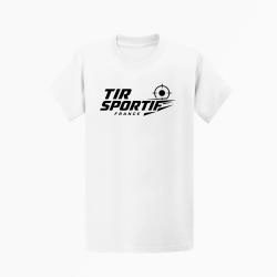 T-shirt Tir Sportif Tir sportif France Cible tricolore Blanc