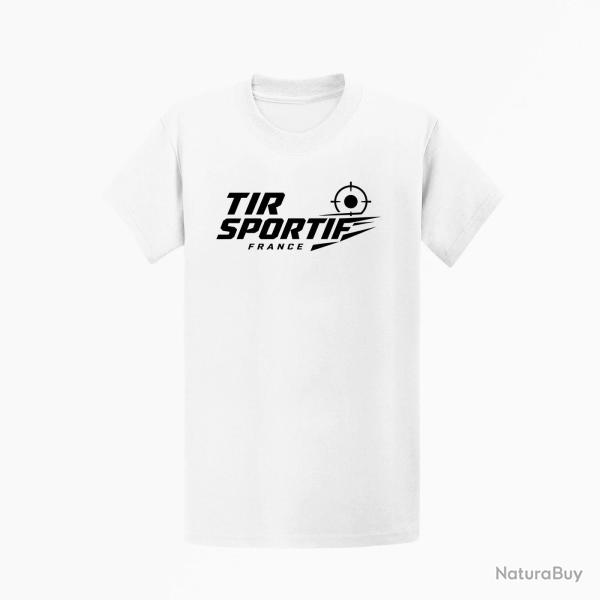 T-shirt Tir Sportif Tir sportif France Cible tricolore Blanc