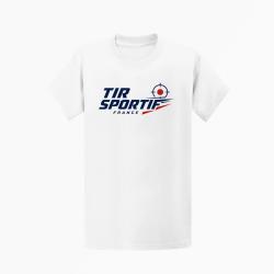 T-shirt Tir Sportif Tir sportif France Cible tricolore Blanc / Orange