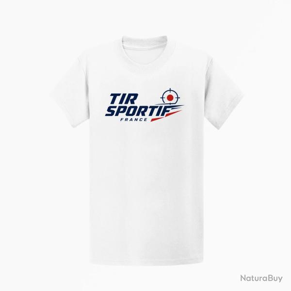 T-shirt Tir Sportif Tir sportif France Cible tricolore Blanc / Orange