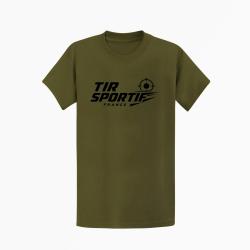 T-shirt Tir Sportif Tir sportif France Cible tricolore Kaki / Noir