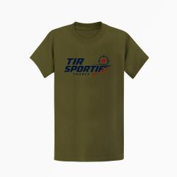 T-shirt Tir Sportif Tir sportif France Cible tricolore Kaki / Orange