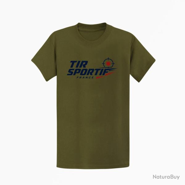 T-shirt Tir Sportif Tir sportif France Cible tricolore Kaki / Orange
