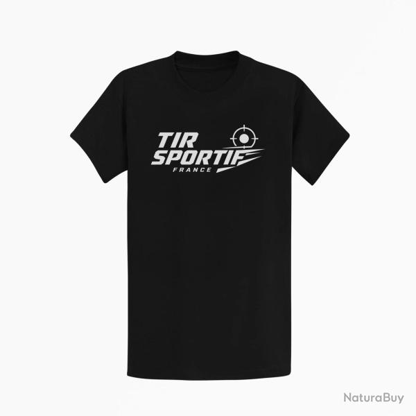 T-shirt Tir Sportif Tir sportif France Cible tricolore Noir