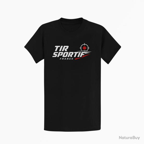 T-shirt Tir Sportif Tir sportif France Cible tricolore Noir / Orange