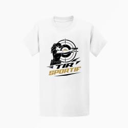 T-shirt Tir Sportif Tir sportif f&eacute;minin Blanc / Orange