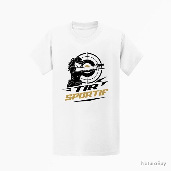 T-shirt Tir Sportif Tir sportif f�minin Blanc / Orange