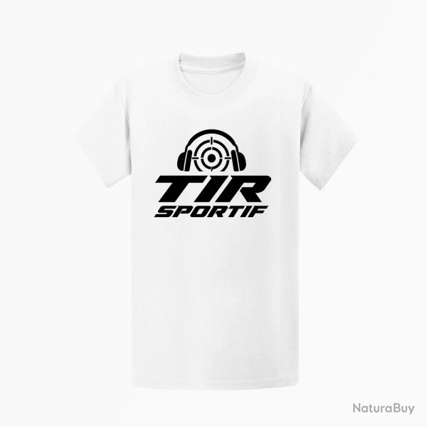 T-shirt Tir Sportif Tir sportif Cible dynamique Blanc