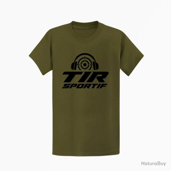 T-shirt Tir Sportif Tir sportif Cible dynamique Kaki / Noir