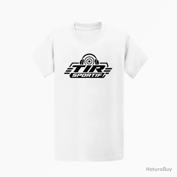 T-shirt Tir Sportif Tir sportif Casque et cible Blanc