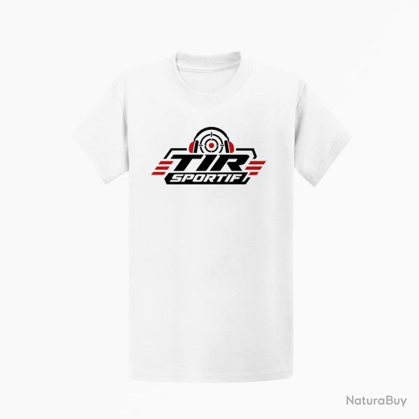 T-shirt Tir Sportif Tir sportif Casque et cible Blanc / Orange
