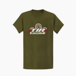 T-shirt Tir Sportif Tir sportif Casque et cible Kaki / Blanc et orange