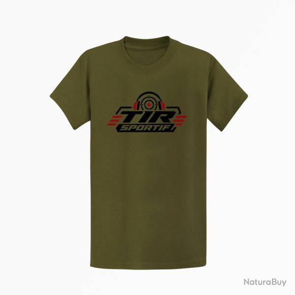 T-shirt Tir Sportif Tir sportif Casque et cible Kaki / Orange