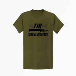 T-shirt Tir Sportif Tir longue distance patriote Kaki / Noir