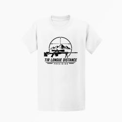 T-shirt Tir Sportif Tir longue distance Pr&eacute;cision Blanc