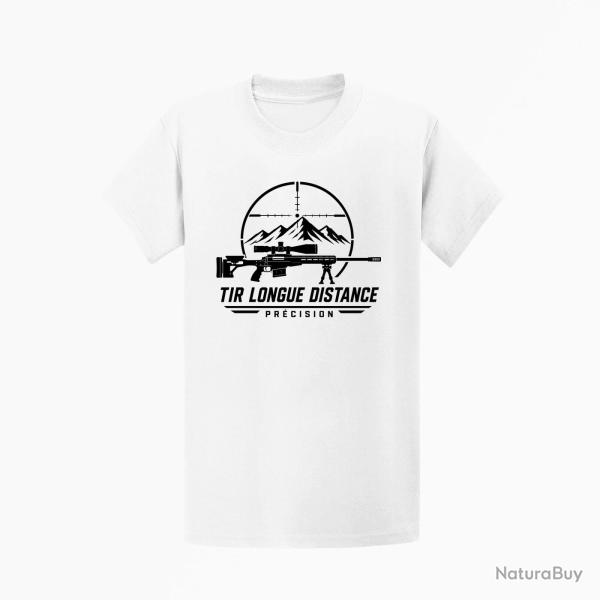 T-shirt Tir Sportif Tir longue distance Pr�cision Blanc