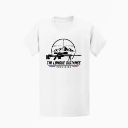 T-shirt Tir Sportif Tir longue distance Pr&eacute;cision Blanc / Orange
