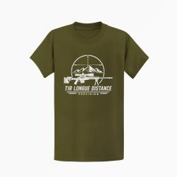 T-shirt Tir Sportif Tir longue distance Pr&eacute;cision Kaki / Blanc