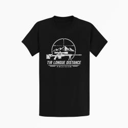 T-shirt Tir Sportif Tir longue distance Pr&eacute;cision Noir