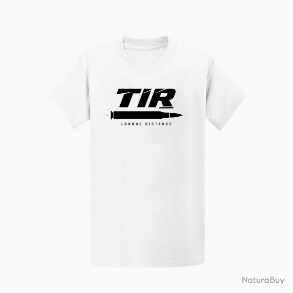 T-shirt Tir Sportif Tir longue distance Cartouche Blanc