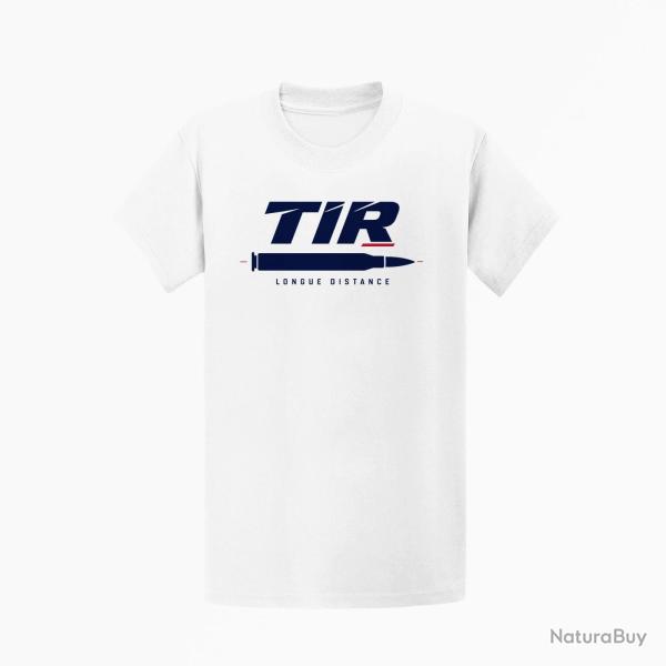 T-shirt Tir Sportif Tir longue distance Cartouche Blanc / Orange