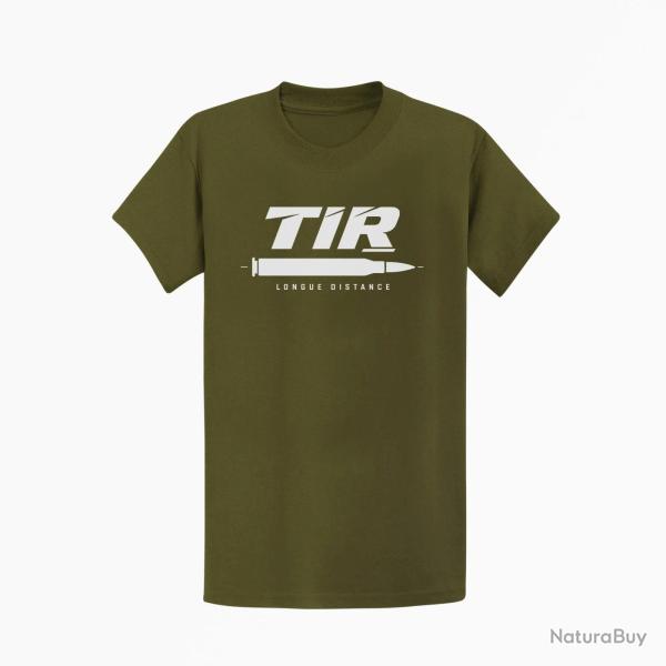 T-shirt Tir Sportif Tir longue distance Cartouche Kaki / Blanc