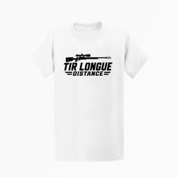 T-shirt Tir Sportif Tir longue distance Carabine Blanc