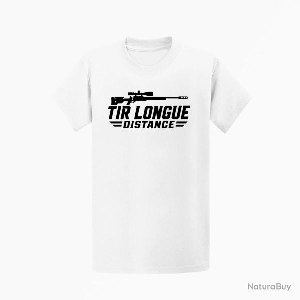 T-shirt Tir Sportif Tir longue distance Carabine Blanc