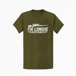 T-shirt Tir Sportif Tir longue distance Carabine Kaki / Blanc