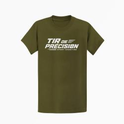 T-shirt Tir Sportif Tir de pr&eacute;cision Sport Shooting Kaki / Blanc