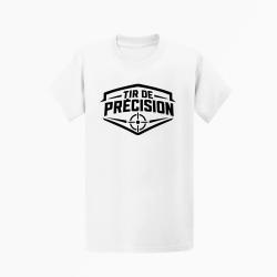 T-shirt Tir Sportif Tir de pr&eacute;cision Blason cible Blanc