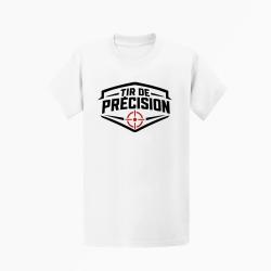 T-shirt Tir Sportif Tir de pr&eacute;cision Blason cible Blanc / Orange