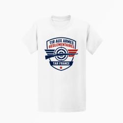 T-shirt Tir Sportif Tir aux armes r&eacute;glementaires TAR Blanc / Orange