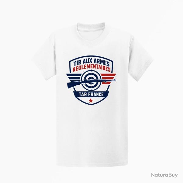 T-shirt Tir Sportif Tir aux armes r�glementaires TAR Blanc / Orange