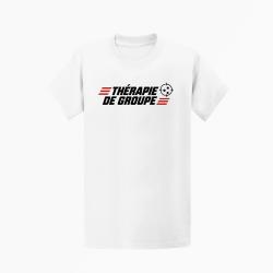 T-shirt Tir Sportif Th&eacute;rapie de groupe Blanc / Orange