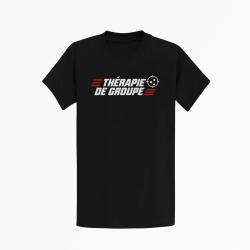 T-shirt Tir Sportif Th&eacute;rapie de groupe Noir / Orange