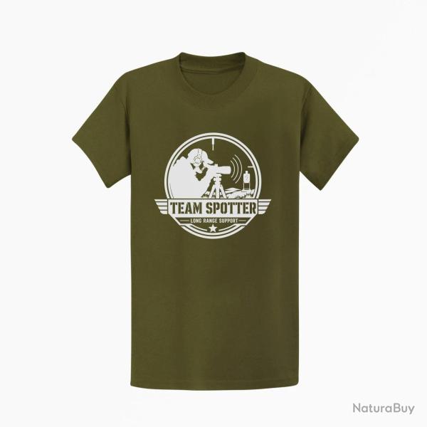 T-shirt Tir Sportif Team Spotter Kaki / Blanc
