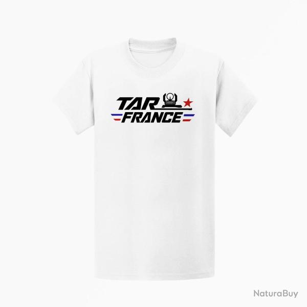 T-shirt Tir Sportif TAR France Monocoup Blanc / Orange