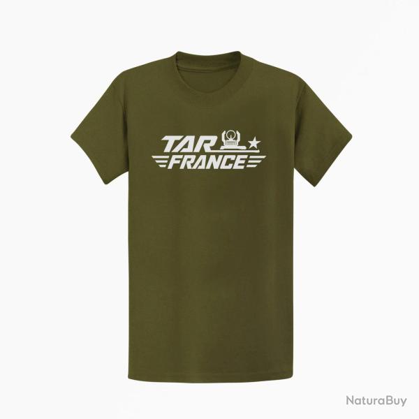T-shirt Tir Sportif TAR France Monocoup Kaki / Blanc