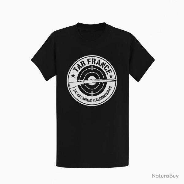 T-shirt Tir Sportif TAR France Blason Noir
