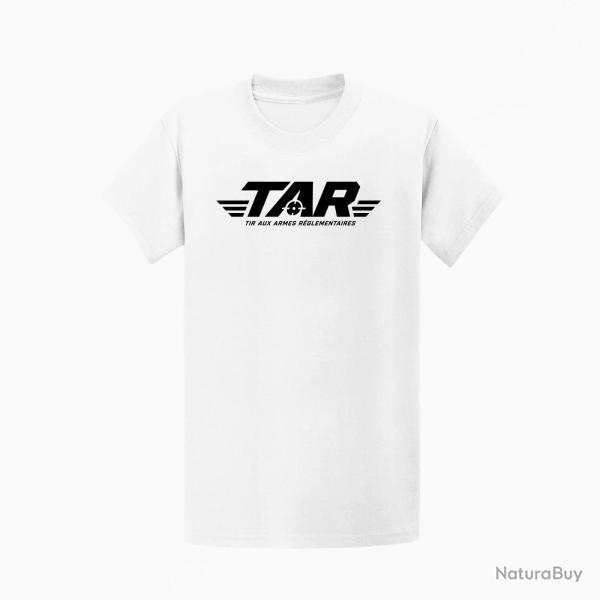 T-shirt Tir Sportif TAR Tir aux armes r�glementaires Embl�me Blanc