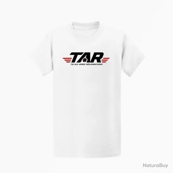 T-shirt Tir Sportif TAR Tir aux armes r�glementaires Embl�me Blanc / Orange