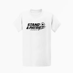T-shirt Tir Sportif Stand et patrie France Blanc