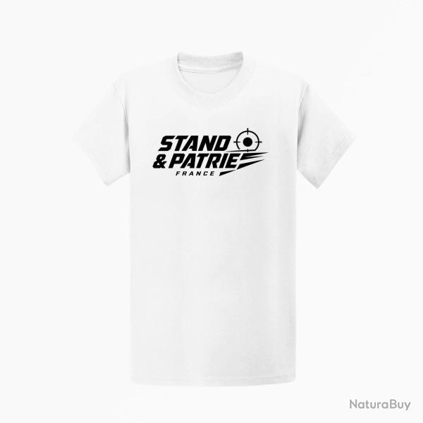 T-shirt Tir Sportif Stand et patrie France Blanc