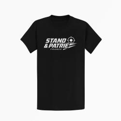 T-shirt Tir Sportif Stand et patrie France Noir