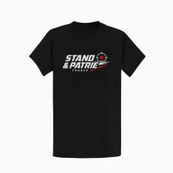 T-shirt Tir Sportif Stand et patrie France Noir / Orange
