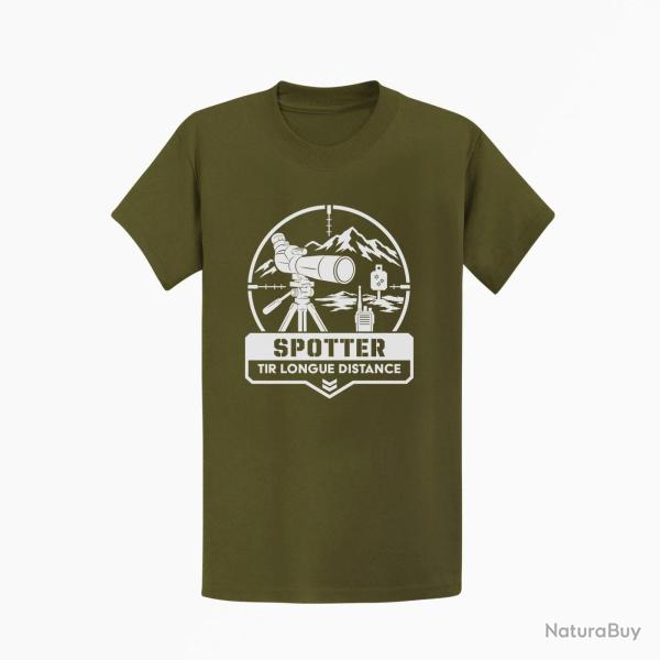 T-shirt Tir Sportif Spotter TLD Montagne Kaki / Blanc