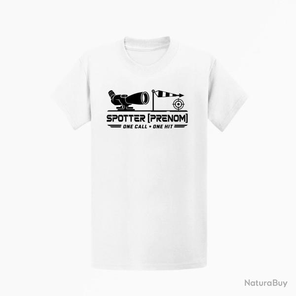 T-shirt Tir Sportif Spotter personnalisable Blanc