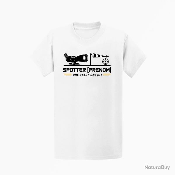 T-shirt Tir Sportif Spotter personnalisable Blanc / Orange