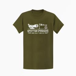 T-shirt Tir Sportif Spotter personnalisable Kaki / Blanc